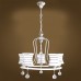 Five Spiral Lampshade Cluster Light with LED Bulbs