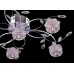 Crystal and Glass Floral Ceiling Light with In-built LED, Remote and Bulbs