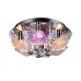 Crystal Floral Petals Close-to-ceiling Light with In-built LED and Remote