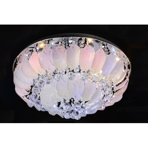 Frosted Glass Petals Close-to-ceiling Light with In-built LED and Remote