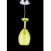 Tinted Green Wine Glass Mini Pendant Light with LED Bulb
